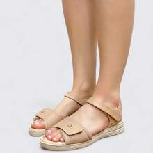Women Flat Sandals - 米色 - 查看 2