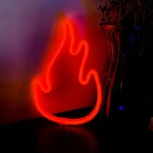 1 đèn Neon ngọn lửa, 11x7,36 inch (khoảng 28x18,7cm), đèn LED Neon ngọn lửa chạy bằng pin/USB, trang trí tường cho phòng ngủ, tiệc ngày lễ/ngày lễ tình nhân, sinh nhật, đám cưới, trang trí nhà cửa, giáng sinh, quán bar - Nhiều màu - Xem 5
