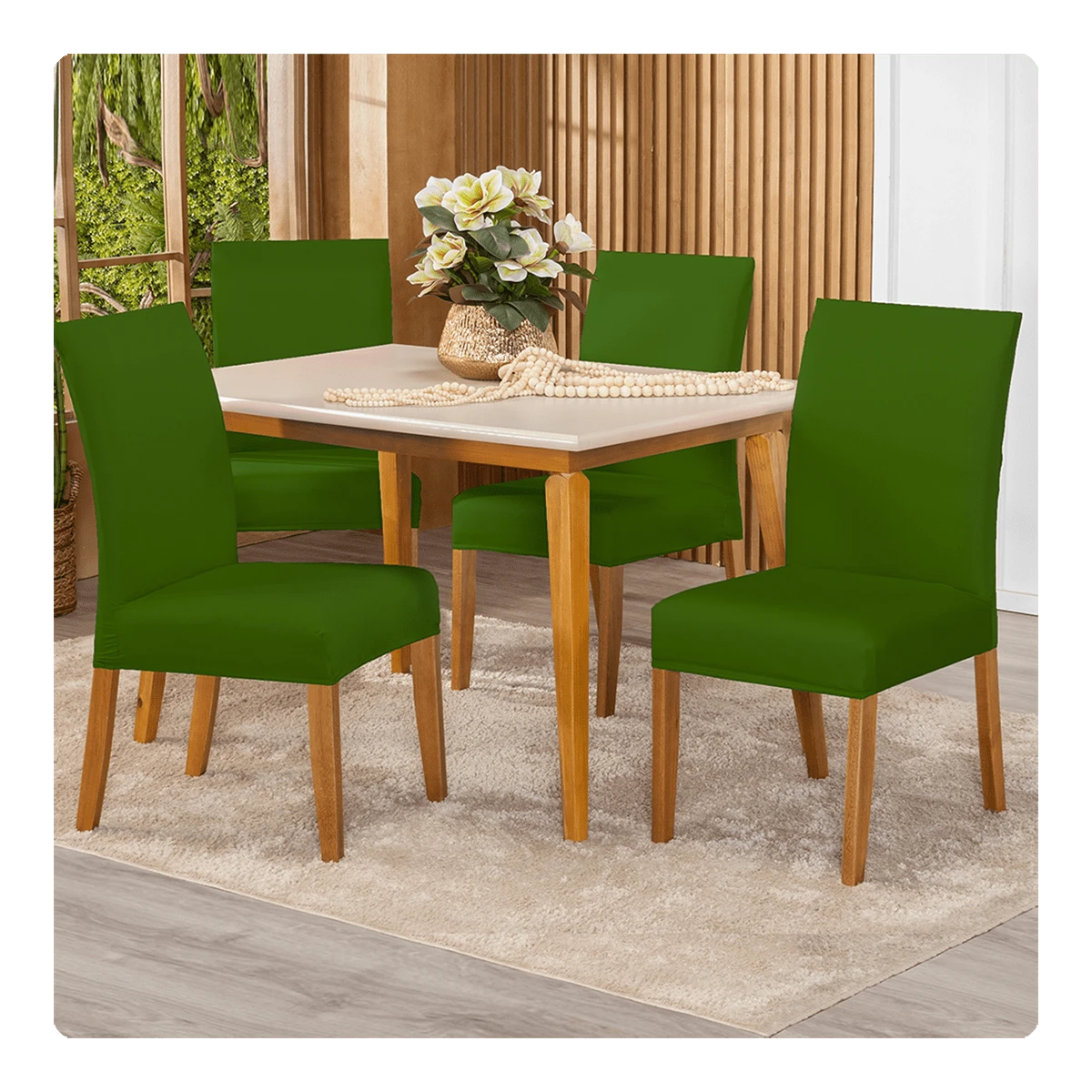 Chair Covers - Olive Green - View 1