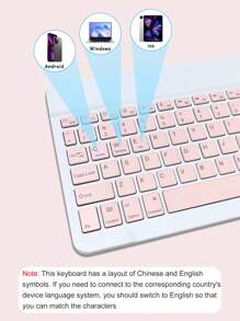 10 英寸无线蓝牙迷你静音键盘，兼容智能手机、iPad、3 个系统，150mAh 电池容量