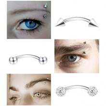 10pcs Fashion Hypoallergenicity 316L Stainless Steel Rook Piercing Jewelry For Women Men, Butterfly Heart Type Curved Barbells Belly Lip Eyebrow Rings Set Daith Cartilage Tragus Helix Piercing Jewelry Suitable For Daily Parties And Holiday Wear Valentines,Mom,Mother,Mother's Day,Gift