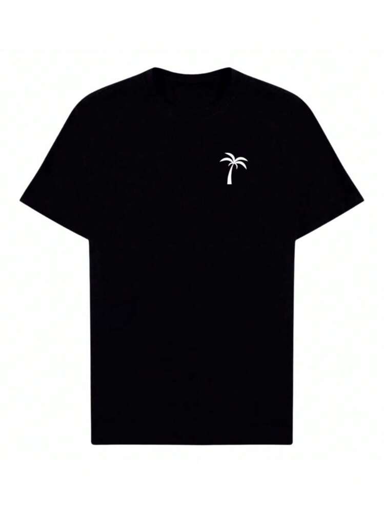 Men T-Shirt Co-Ords - Black - View 4