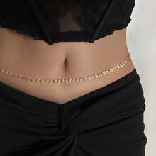 Wasserdichte Lange Taillenkette aus Edelstahl 68+15cm Bohomia Rhinestone Bauchkette Frauen Sommer Sexy Strand Bikini Körperschmuck Geschenke