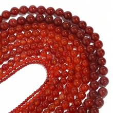 1pc Natural Agate & Jade Beaded Strand, Various Sizes Natural Stone Beads For DIY Jewelry