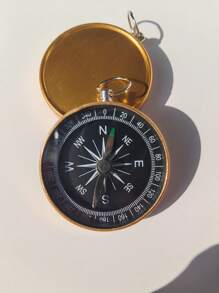 1 pieza Llavero de aleación de aluminio con brújula portátil con diseño G44, herramienta de navegación miniatura con brújula de bolsillo de metal, regalo de camping
