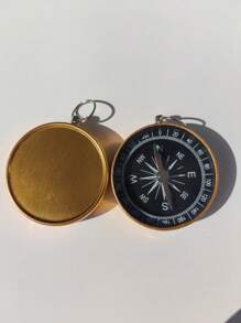 1 pieza Llavero de aleación de aluminio con brújula portátil con diseño G44, herramienta de navegación miniatura con brújula de bolsillo de metal, regalo de camping