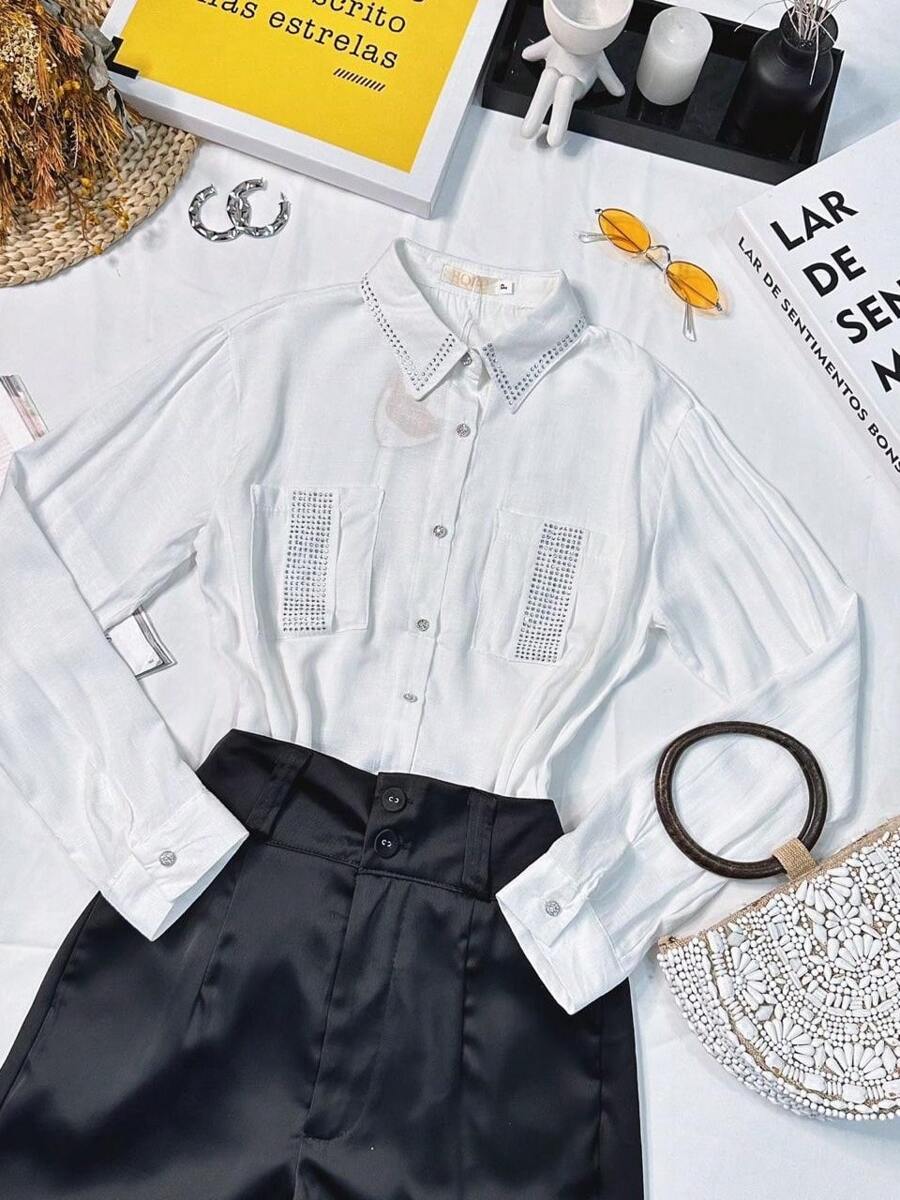 Women Blouses - 白色 - 查看 1