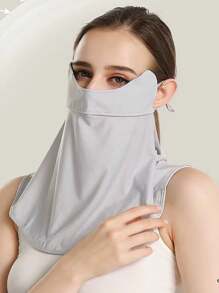 Sun Protective Anti UV One Women Ice Silk Sun Protection Mask Full Face Neck Protection Riding Sunscreen Veil Breathable Sunscreen Mask UV Protection Ski Mask
