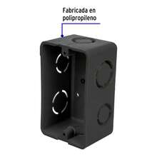 4 Caja tipo chalupa 2" x 4" plastica Volteck CCH-2X4P 45005 - Negro - Ver 2
