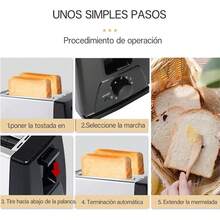 Tostador 700w 2 Rebanadas De Pan Acero Inoxidable - Blanco - Ver 8