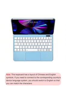磁吸式蓝牙键盘保护壳，适用于新款 iPad 10.9-11 英寸，保护键盘，带 150mAh 电池 - 藍色 - 查看 8