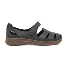 Women Flat Sandals - 黑色 - 查看 4