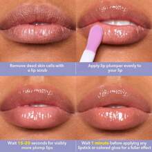 3入組唇部油大刷頭保濕滋潤光澤脹脹的透明染色油草莓、葡萄、菠蘿豐唇蜜護理,滋養修復減少唇紋化妝