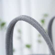 Letter Design Removable Lining Rope Woven Baby Storage Basket, Compartment Diaper Caddy With Dry & Wet Separation