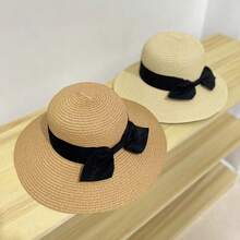 男女可折叠宽边太阳帽，适合海滩和户外活动，草帽时尚个性化且用途广泛 - 草帽 - 查看 4