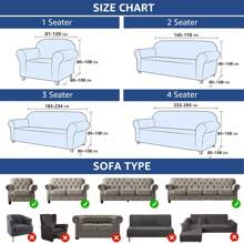 YSTYLE Sofa Cover 1/2/3/4 Seater With Armrest, Stretch Sofa Cover Non-Slip, Modern Sofa Cover For Dogs Pets, Breathable Couch Cover With Elastic Bottom - Light Grey - View 6