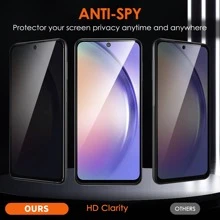 2入組隱私屏幕保護貼，適用於三星Galaxy，防窺私密鋼化玻璃抗刮擦防摔、防爆炸、耐油污和耐刮花塗層 - 2Pcs - 查看 2