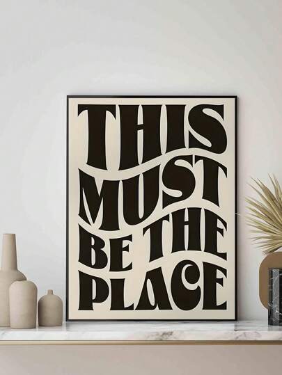 1pc Modern Punctuation & Line & Quote Poster For Bedroom, Living Room, Study Room, Restaurant, Cafe, Hotel, Office, Staircase, Corridor Wall Decoration, Room Decoration, Ideal Gift Choice, Unframed Canvas Painting For Home Decoration,Wall Art