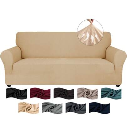 YSTYLE Sofa Cover 1/2/3/4 Seater With Armrest, Stretch Sofa Cover Non-Slip, Modern Sofa Cover For Dogs Pets, Breathable Couch Cover With Elastic Bottom