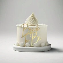 1pc /5pcs Bride To Be Gold Cake Topper For Team Building Festival Party Cake Decoration Cake Decorating Cake Topper Cake Decorations Cake Decor Cake Decorating Tools - Multicolor - View 6