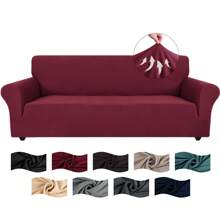 YSTYLE Sofa Cover 1/2/3/4 Seater With Armrest, Stretch Sofa Cover Non-Slip, Modern Sofa Cover For Dogs Pets, Breathable Couch Cover With Elastic Bottom - Burgundy - View 10