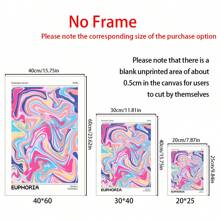 2入組海灘風格的房間裝飾美學,勉勵語錄美學牆面裝飾,啟發靈感的畫布藝術裝飾畫,適合臥室、preppy房間裝飾美學海報、時尚印花、禮物、宿舍、公寓、青少年,那個女孩,藍色/粉色 - 彩色 - 查看 2