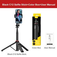 131cm/51.57-Inch Selfie Stick Tripod LED-Light, Detachable Cell Phone Holder, Versatile Extended Extendable Cell Phone Tripod Mount With Wireless Remote Shutter Compatible With IPhone And Android Phones Selfies, Video Recording, Vlogging, Live Streaming - Black - View 12