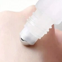 1PC/2PCS/10PCS Refillable Frosted Glass Bottle, Essential Oil Bottle, Stainless Steel Roll-On Bottle, Wooden Cap, Travel Perfume Empty Bottle (0.18/0.350Z, 5/10ml)Bathroom Decor Fall Decor Back To School