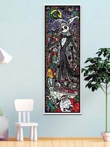 1 pieza Kit de pintura de diamantes DIY 5D de gran tamaño 40*70cm/15.75inx27.57in sin marco con diseño de terror del diablo, imagen de bordado de arte de diamantes de perforación completa, arte de pintura de diamantes para decoración de pared
