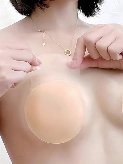 1 Pair Reusable Self-Adhesive Silicone Lift Bra Pads, Invisible Breast Petals For Party Dresses, Reusable Silicone Lift Bra Stickers, Invisible Bra, Breast Petals For Women