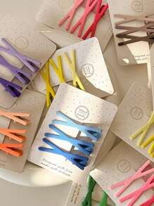 DIYPLUS 15个粉色发夹，心形和星星图案发卡，哑光渐变侧刘海夹，适合日常佩戴（可单独购买，单独购买时为3个/套），粉色配饰y2k爪夹发夹发卡，学习用品，粉色发夹，可爱配饰，发饰，情人节配饰