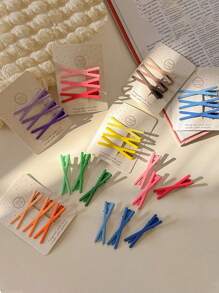 DIYPLUS 15个粉色发夹，心形和星星图案发卡，哑光渐变侧刘海夹，适合日常佩戴（可单独购买，单独购买时为3个/套），粉色配饰y2k爪夹发夹发卡，学习用品，粉色发夹，可爱配饰，发饰，情人节配饰