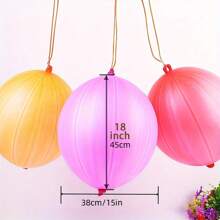 20 件，彩色打孔气球，带橡皮筋的重型打孔气球，生日装饰，派对袋填充物，有趣的户外玩具，派对礼品，新奇物品，创意礼物