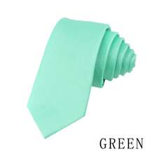 NUEVO Corbata casual de color sólido verde y azul para hombres, corbatas de boda para el novio, clásica de 6 cm para hombres, buenos regalos