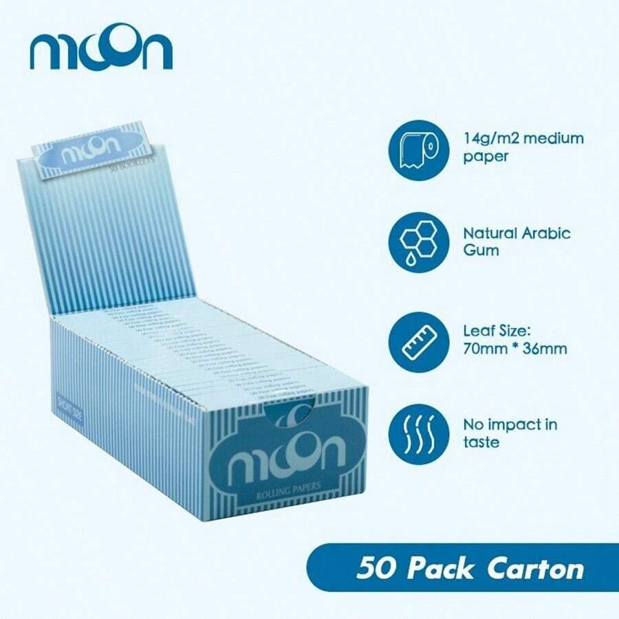 Moon 50本裝70mm滾煙紙 - 50冊70mm - 查看 1