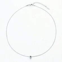 1條不過敏不鏽鋼蛇骨鏈,附英文字母,黃道十二宮吊墜,適用於女性、男性和女孩,附銀飾層