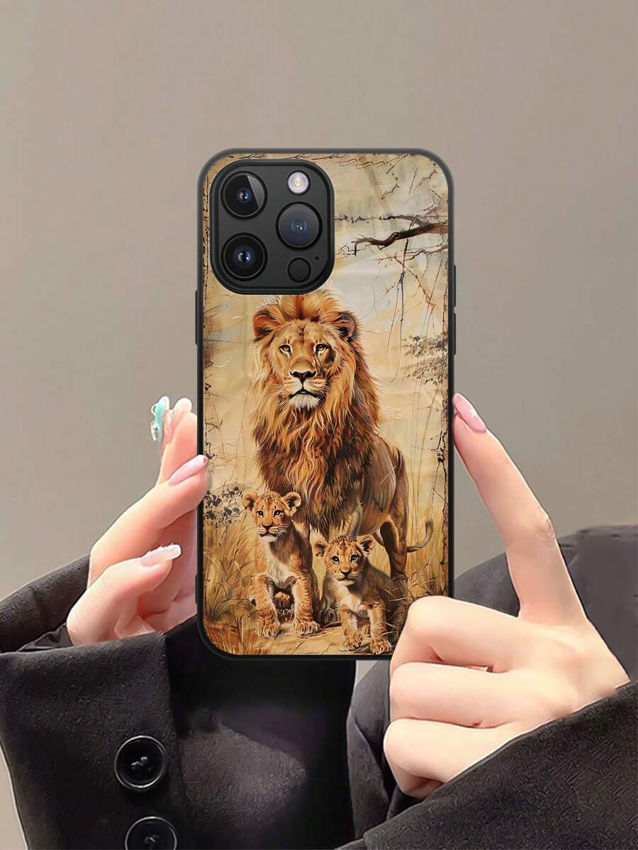 1个父亲与双狮系列玻璃手机壳，兼容 17 Pro Max/17 Air/17 Pro/17 A54及其他型号 - 彩色 - 查看 1