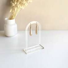 Acrylic Jewelry Display - Crystal-Clear Earring Stand - Premium Storage & Showcase Props For Organized Glamour Back To School - Transparent - View 6