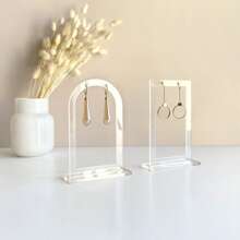 Acrylic Jewelry Display - Crystal-Clear Earring Stand - Premium Storage & Showcase Props For Organized Glamour Back To School - Transparent - View 5