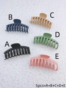 1/7入組女式大尺寸浴鉗髮夾,化妝頭飾,韓國風格 - 多色1 - 查看 4