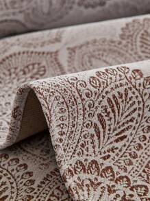 1入布希米亞風格沙發套四季可用聚酯纖維花卉刺繡寵物友好防滑狗沙發套沙發墊保護套，適用於臥室辦公室客廳家居裝飾 - 棕色 - 查看 8