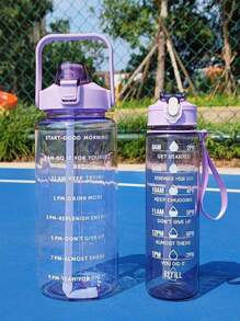 1 Miếng 750ml Lớn PC Bình nước , Thể thao Và Khỏe mạnh Có thể mang đi Cốc rơm , Thích hợp Đối với Nhà  Và Du lịch ngoài trời - màu xanh lá - Xem 3
