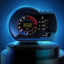 OBD2+GPS Digitale Auto Head-up-Anzeige Fahrtenschreiber Dualmodus Intelligenter Fahrzeugcomputer, Fehlercoderückstellung, Datenstromanzeige, Überschnellungsalarm, Geschwindigkeitsalarm, Auto Elektronisches Zubehör