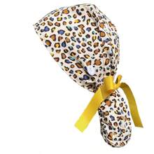 Cuffia chirurgica stampata per capelli lunghi, per cliniche, saloni di bellezza e altri ambienti di lavoro, adatta anche per Ognissanti