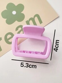 4 Piezas Pinzas Para El Cabello Cuadradas Y Coloridas, Estilo Preppy, Clips Para El Cabello Preppy - Multicolor - Ver 8