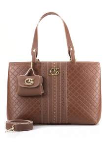 Metalace Women's Bag Kit With Gaby Show Coin Purse - Camel - View 1