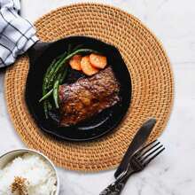 Handwoven Rattan Placemats,Round Wicker Table Mats, Natural Woven Placemats For Dinner Table,Heat Resistant Mats - Multicolor - View 9