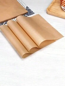 50張/100張預切不沾烘焙紙，適用於烘焙、烹飪、燒烤、氣炸鍋和蒸煮，適合大多數烘焙盤，氣炸鍋內襯紙，專為氣炸鍋設計 - 棕色 - 查看 9