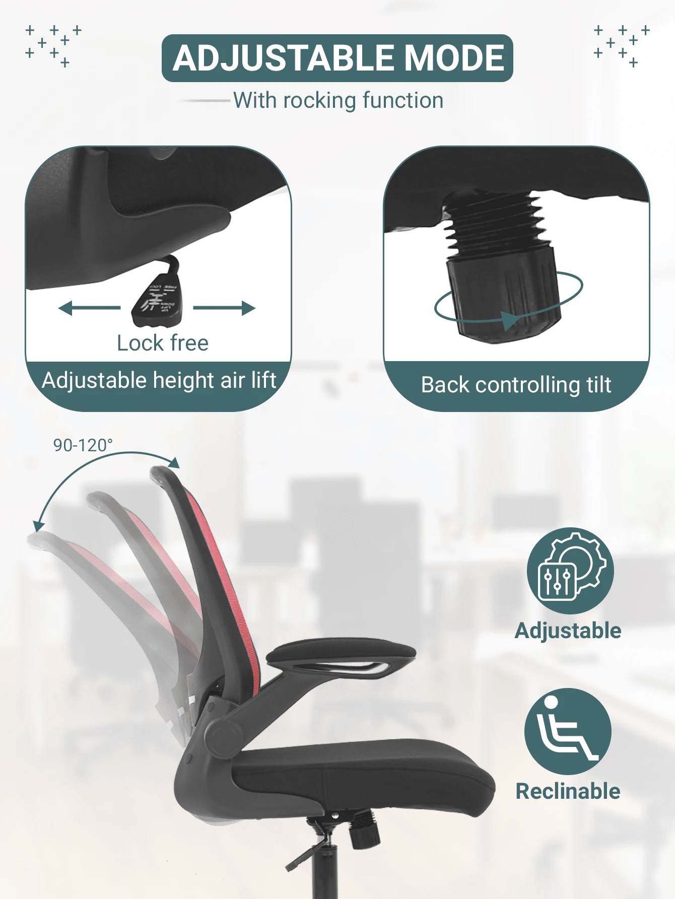 Home Office Chair Ergonomic Desk Chair Mesh Computer Chair With Lumbar