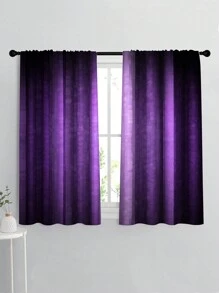 2pcs Vintage Purple Striped Gradient Curtains, Abstract Colorful Wood Stripes Room Darkening Window Curtain,Rod Pocket Design, 100% Polyester,Suitable For Bedroom Kitchen Living Room Home Decor - Purple - View 8